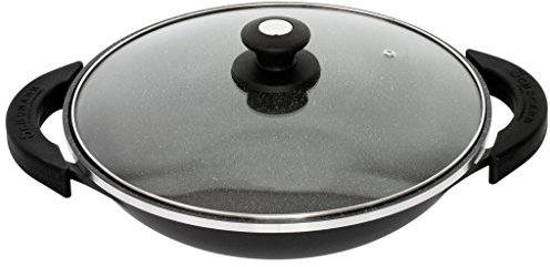 Schumann Professionnel SWO2203200 Black Rock Wok Revêtement/Fonte d'Aluminium Noir 32 x 32 x 8,3 cm