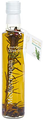 Nature Blessed Greek Extra Virgin Olive Oil with Rosemary 250ml | Greek flavoured EVOO infused with rosemary, ideal for cooking, marinades, dressings and adding Mediterranean flavour