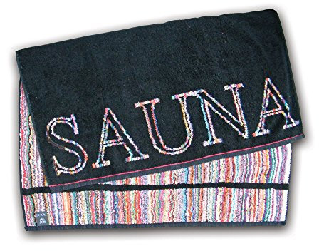 Ross - Saunatuch schwarz/buntmeliert