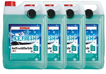 SONAX 4X 01335410 Antifrost&KlarSicht bis -20°C IceFresh ScheibenReiniger 5L