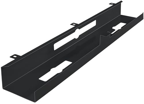 Amstyle Kabelkanal, Metall, Schwarz, 11x46x15 cm