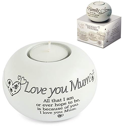 Said with Sentiment 7330 Sentiment Tealight Holder Love You Mum