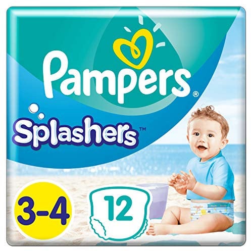 Pampers Splashers Einweg-Windeln, Größe 3-4 (6-11 kg) für optimalen Schutz im Wasser, 12 Windeln