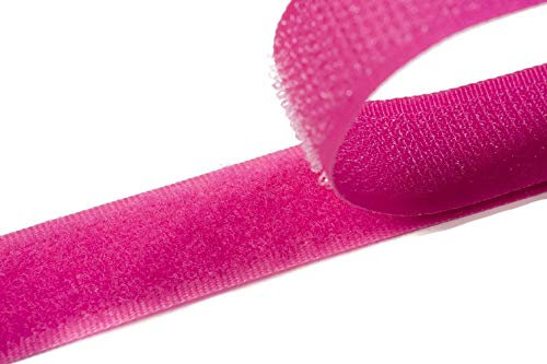 Klettband zum Nähen pink (09), 4 Meter, 20mm breit Flausch & Haken