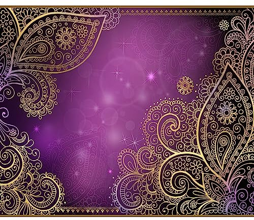 murando - Vlies Fototapete 450x315cm- Foto Tapete Schlafzimmer Wohnzimmer Vliestapete XXL Wandtapete Motivtapeten Bildtapete 3d Effekt Wand Dekoration - Orient Ornament violett bokeh f-A-0146-a-c