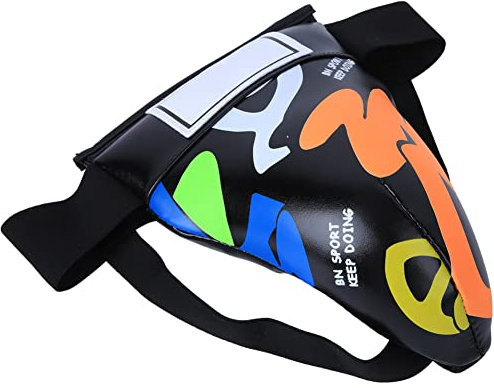 Alomejor Boxen Tiefschutz Kinder MMA Kampfsport Jockstrap Leistenschutz Jungen Abdo Leistenbecher Protector für Boxen Bauchschutzausrüstung(schwarz)