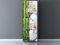 Vinilo para Frigorífico Bambú, Flores y Piedras Blancas 185x60cm | Adhesivo Resistente y Económico | Pegatina Adhesiva Decorativa de Diseño Elegante