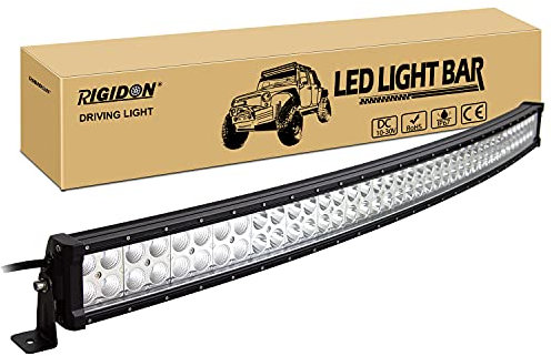 RIGIDON Gebogene 42 Zoll 105cm 240W Led lichtleiste kfz, Wasserdicht 12V 24V außen offroad beleuchtung für Auto SUV, LKW 4x4, Fahrzeuge, 6000K led nebelscheinwerfer, spot strahler flutstrahler combo
