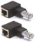 HTGuoji - Lot de 2 adaptateurs Ethernet RJ45 coudés à 90 degrés RJ45 8P8C mâle vers femelle Cat5e Cat6 (gauche)