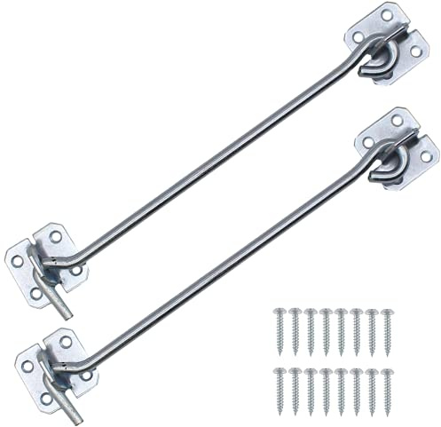 Wire Cabin Hook and Eye Zinc Plated 100mm / 4 Inch Pack of 2 | 250mm / 10 Inch