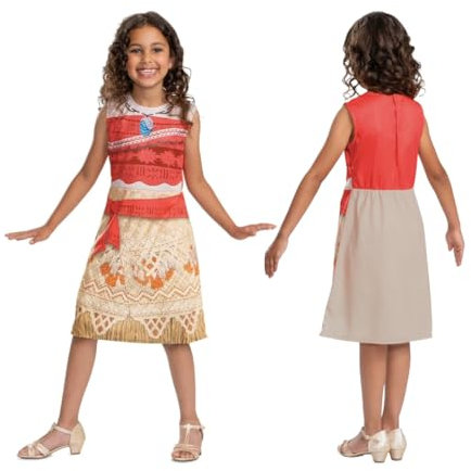Disney Kostüm Prinzessin Vaiana für Mädchen, Maui Moana Kleid, Perfekt für Karneval und Geburtstag, 3-4 Jahre