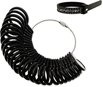 Set di strumenti per la misurazione di anelli, per la misurazione del diametro degli anelli per Misurare Anelli da Uomo & Donna Gioielli Anelli Fidanzamento