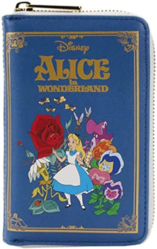 Loungefly Disney Aiw Classic Book Portefeuille zippé Alice au Pays des Merveilles Taille Unique Alice au Pays des Merveilles Taille Unique, Bleu, One Size, Disney Alice au Pays des Merveilles, Bleu,