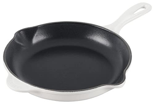 LE CREUSET Classic Cast Iron Handle Skillet, 9, White