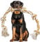 Large Dog Rope Toys For Aggressive Chewers, Size 105 cm, 6 Knot Tough Rope Chew Toys For Large Dogs, Indestructible 100% Non-Dye Cotton Rope For Large Breed Dog, Dogs Teething Chew Tug Toy