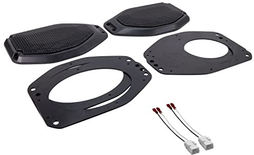 STINGER Wrangler JL & Gladiator JT Front 6.5 Speaker Pod Adapters with Tweeter Adapters, Set of Two (Rear Speakers)