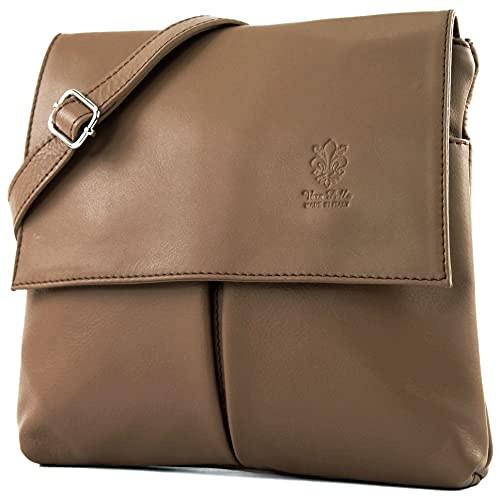 modamoda de T63 Damen Nappaleder Umhängetasche Schultertasche, handmade in Italy