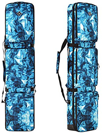 Gepolsterte Snowboardtasche, wasserdichte Skitasche für Einzel-/Doppelboards mit großem Fassungsvermögen, Nass- und Trockentrennung, für Straßenfahrten und Flugreisen,B,150cm