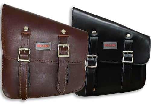 German Wear Motorrad Solobag Solo Tasche Satteltasche Motorradtasche Werkzeugtasche Leder (Dunkelbraun, Rechts)