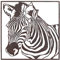 ROCKING GIFTS Wanddeko Zebra, Metall, 70X70 cm, Afrikanische Tiere