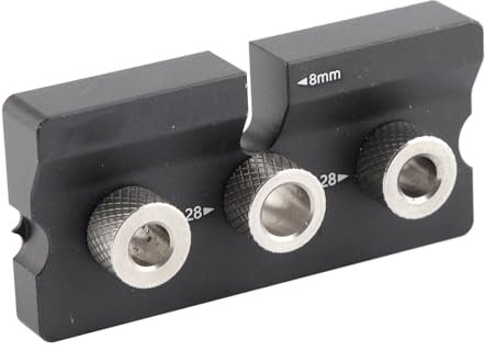 Dima per Tasselli per Legno Kit di Maschere per Tasselli Autocentranti Lavorazione del Legno Falegnameria Guida per la Perforazione di Fori per Tasselli Strumento di (Nero)