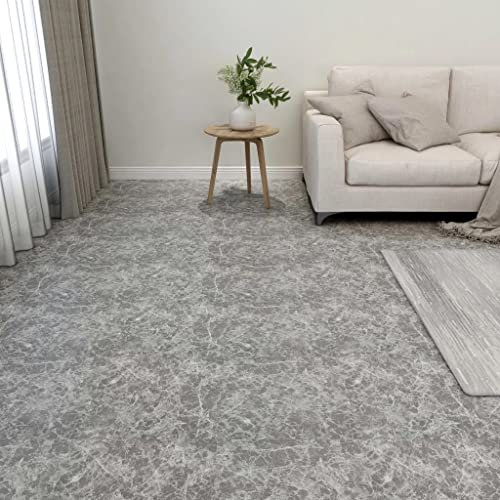 SKM Listoni Pavimenti Autoadesivi 20 pz PVC 1,86 m² Grigio Cemento (5,32KG)-0124