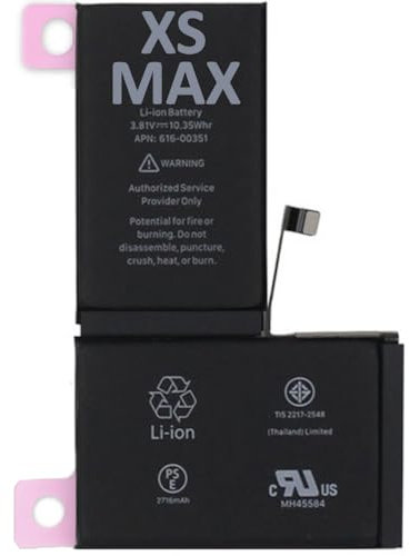 OnlyTech - Batterie Premium de Remplacement pour iPhone XS Max - 3174mAh - avec adhésif
