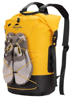 Naturehike Wasserdichter Rucksack für Herren, Wanderrucksack, wasserdichter Outdoor-Tagesrucksack, leicht, Camping, Reisen, 20L/30L/40L, gelb, 40, Wasserdichter Rucksack