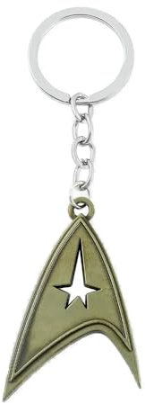 KREATIONS FilmSter Trak Vintage Style Amiral Logo Pendentif Porte-clés Anneaux pour Voiture Sac à Dos Sac à Main Accessoires-A, Star Trek 1-black