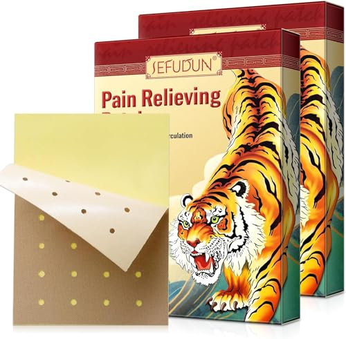 Smddx Schmerzlinderung Patch,20 StüCk Tiger Soreness Relief Patch,Schmerzlinderung FüR Muskelkater, RüCkenschmerzen Und Steifheit, Patches FüR Muskelschmerzen