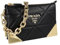 Prada Damen Schwarz Leder Schultertasche 1BC177