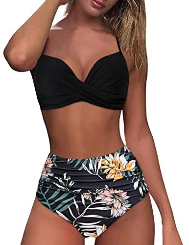 Bikini Damen Push up Pole Dance Outfit Set Damen Fashion Damen bügel Badeanzug Sport Badeanzug Damen Bikini Damen Set mit Shorts Burkini Frauen