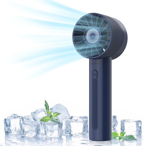 ITSHINY Ventilador Portatil, Ventilador de Mano, Potente Ventilador de Mano, Mini Ventilador Recargable por USB con 4 Velocidades, Ventilador Ligero para el Hogar, la Oficina, Viajes, Camping