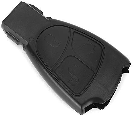 Zohisin 3-Tasten-Auto-Schlüsselanhänger-Gehäuse, schwarzer Ersatz mit genauer Tastenposition für C EML S CLK CL, schwarzes Schlüsselanhänger-Gehäuse