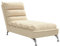 vidaXL Chaiselongue mit Kissen, Liegesessel mit Sperrholzlatten Metallbeine, Relaxliege für Wohnzimmer, Relaxsessel Liegestuhl, Creme Stoff