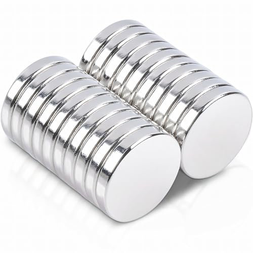 20 Stück Neodym Magnete, 18x3 mm Kleine Magnet Extra Stark, Magnete für Magnettafel, Rund Starker Magnet für Kühlschrank, Whiteboard, Handwerk Büro Kühlschrankmagnete Seltenerdmagnete