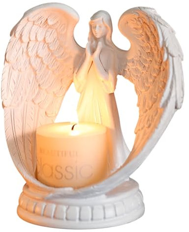 FYting Porta Candele Natalizie,Candelabro,Ornamenti per Candelieri dei Desideri Della Ragazza, per Centrotavola Natalizio, Compleanni, Commemorazioni e Regali per la Festa Della Mamma (Bianco)