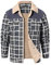 CMTOP Flanellhemd Herren Langarm Baumfäller Thermohemd Winterjacke Fleecefutter Holzfällerhemd Hemdjacke Warme Arbeitshemd Flanellhemdjacke Thermo Hemd Jacke(Schwarz,L)