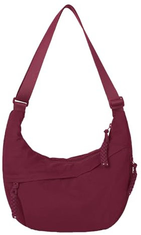 AndThere Mezzaluna Borsa a tracolla da donna Borsa a tracolla in nylon Mezza Luna Borsa a tracolla Mezzaluna Borsa a tracolla Borsa per gnocchi Borsa laterale di grande capacità Borsa a tracolla Multi