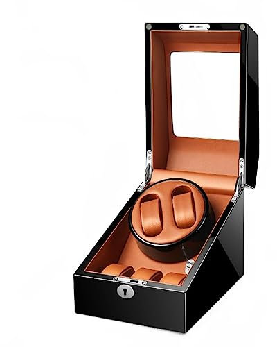 SCLHouiX 2+3 Automatischer Uhrenbeweger mit leise laufendem Motor, Vitrine, blaues LED-Licht für Herren-/Damenuhren mit leisem Motor