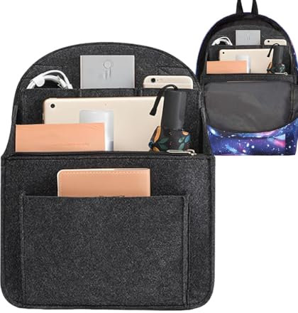 xowwyue Filz Rucksack Organizer Taschenorganizer Rucksack Backpack Organizer Mit Mehreren Taschen, Aufbewahrungstasche Für Reisen, Wandern, Damen, Taschen-Einsatz-Organizer