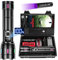 Shadowhawk Linternas Led Alta Potencia, 500000 Lúmenes XHM90.2 30W Linterna Led Recargable, Pantalla LCD Potente Lanterna Tactica Militar, USB Flashlight Largo Alcance Para Camping Emergencia Regalo