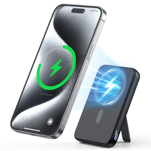 For Magsafe Power Bank, Portable Charger 12000mAh, 22.5W Fast Charging Battery Pack with USB-C Input & Output, LED Display for iPhone 16/15/14/13/12 Pro/Pro Max