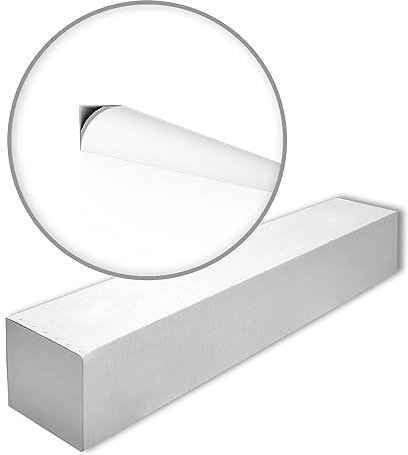 NE2 PURE NOMASTYL Moulure de plafond - 10 pièces (20 m) - 60 x 60 x 2000 mm - NOËL & MARQUET - une marque de NMC - Polystyrène