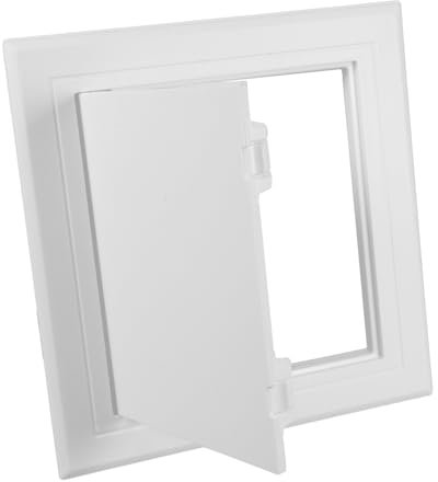 HOMSFOU Kanalrohrabdeckung Regenrinnenschutz Wandpaneel Abdeckung Dachrinne Laubschutz Decke Zugangsplatte Warmwasserbereiter Zugangsplatte Dachrinne Laubsieb Fallrohr Laubfilter ABS Weiß