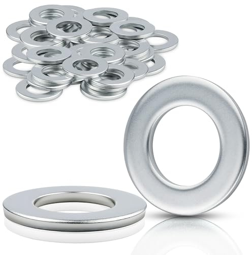Mbsomnus 30 Stück Unterlegscheiben Set M12, DIN125 Beilagscheiben Silber | Karosseriescheiben, ID 13mm, AD 24mm, Sortiment Passscheiben, für Muttern, Schrauben, Gewindestange