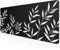 Noir Tapis de Souris Les Feuilles Tapis Souris XXL 800x400x3mm,Mousepad à Bords Cousus,Lavable Desk Mat Antidérapant pour PC Bureau et Gaming Accessoire,Vitesse et la Précision Améliorées F-83