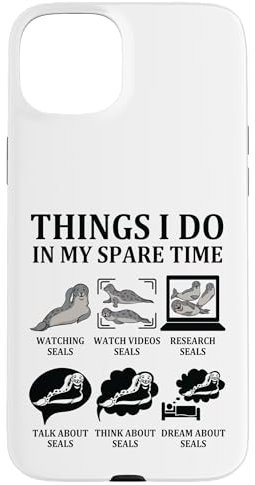Freizeit beim Beobachten von Seal Ocean Sealife Cute Sea Animal Lover Hülle für iPhone 15 Plus