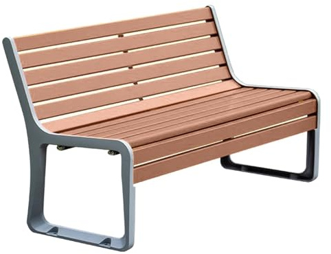 Gartenbank 2 Sitzer Gusseiserner Rahmen Belastbar Bis Zu 400 Kg Gartenmöbel Sitzfläche Aus Holz-Kunststoff-Verbundwerkstoff Balkonbank für Balkon Terrasse & Garten