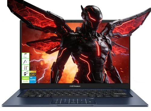 ASUS Vivobook - Computer portatile FHD da 14, Intel Core i5-1334U (10-core), 16 GB di RAM DDR4, SSD da 1 TB, webcam per la privacy, batteria 8 ore, ideale per lavoro, studio, viaggi e videoconferenze